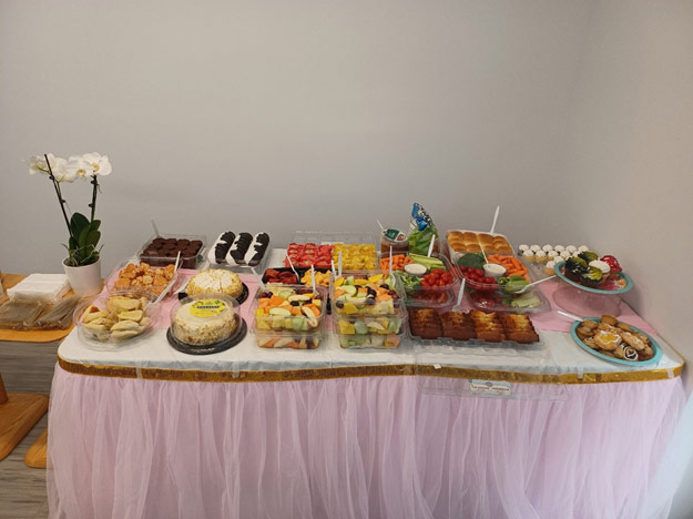 The food spread at the Ladies Tea Party.