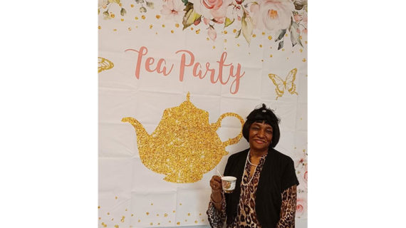 A photo of client MA at the Ladies Tea Party
