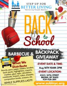 Back to School August 2023 - event graphic with details about the event